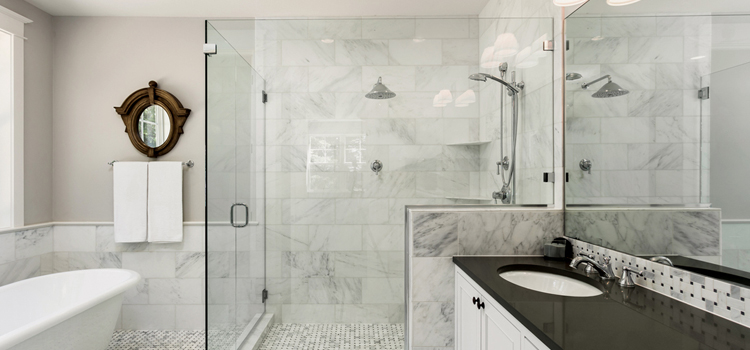 bathroom shower door installation in Gonzales