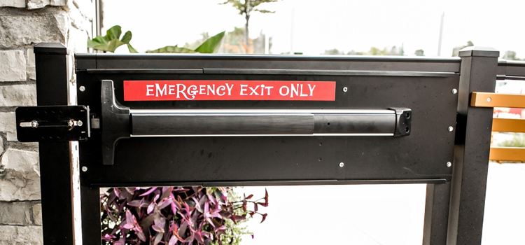 emergency push bar installation in Gonzales